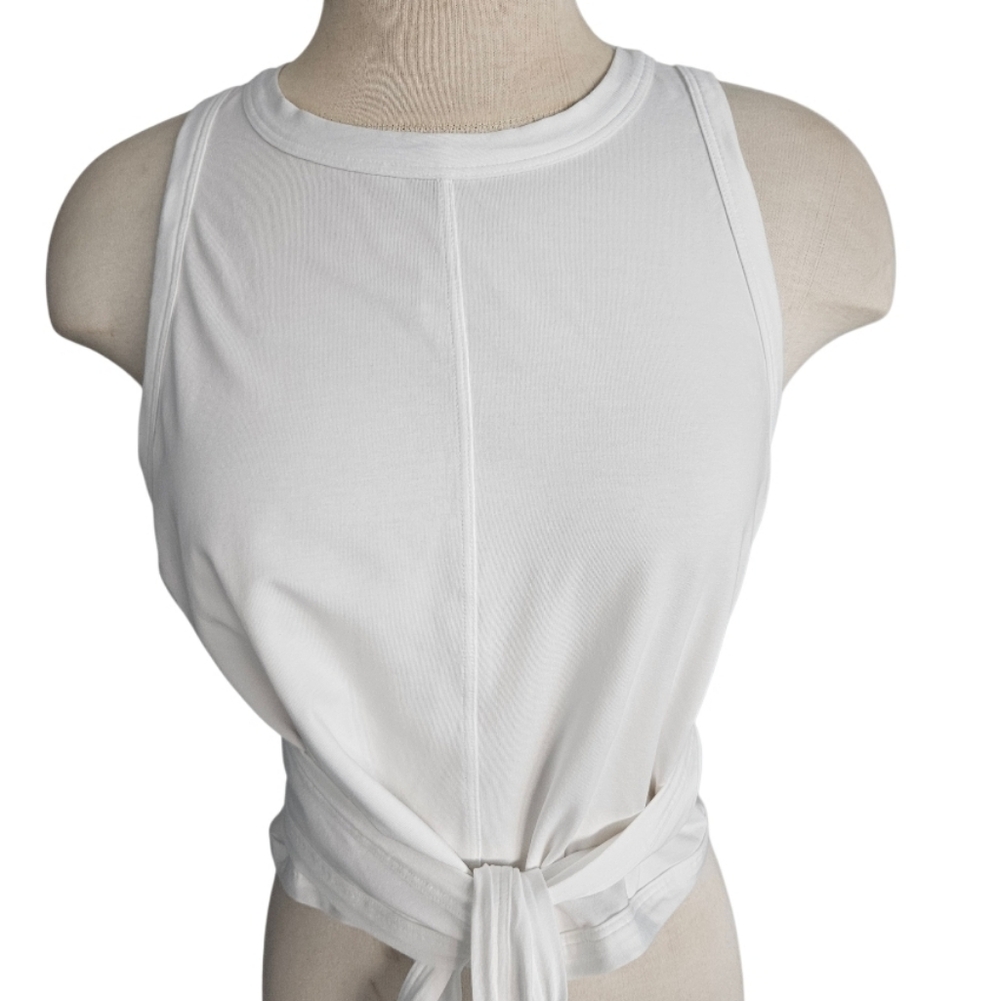 Lululemon Athletica Pure White Tie-Front Tank Top - Picture 3 of 10
